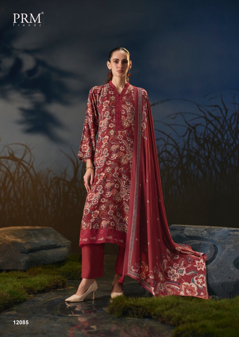 Aester By Prm Viscose Pashmina Printed Fancy Work Dress Material 